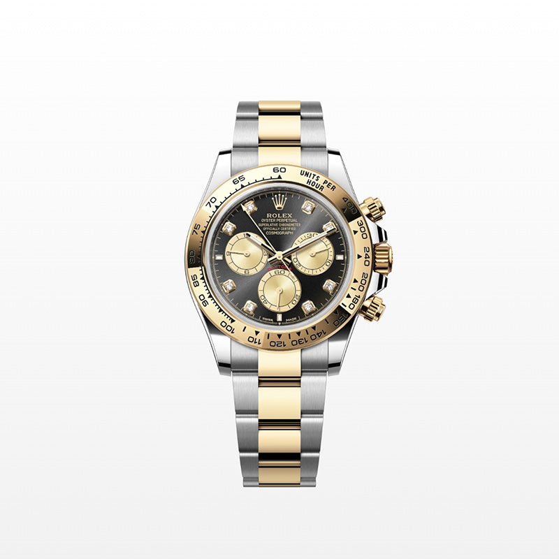 ROLEX  コスモグラフ デイトナ、ダイヤモンド入りブライトブラック＆ゴールデン、オイスター、40 MM、オイスタースチール＆イエローゴールド126503-最安値に挑戦中!!!