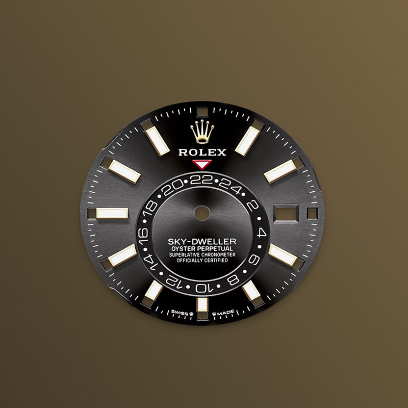 ROLEX スカイドゥエラー、ブライトブラック、オイスター、42 MM、オイスタースチール＆イエローゴールド336933-最安値に挑戦中!!!