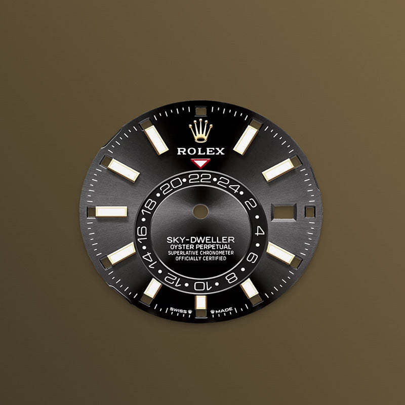 ROLEX スカイドゥエラー、ブライトブラック、オイスター、42 MM、オイスタースチール＆イエローゴールド336933-最安値に挑戦中!!!