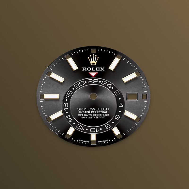 ROLEX スカイドゥエラー、ブライトブラック、オイスター、42 MM、イエローゴールド336938-最安値に挑戦中!!!