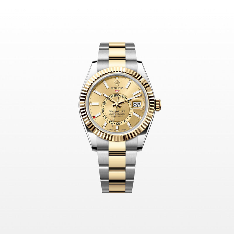 ROLEX スカイドゥエラー 、シャンパンカラー、オイスター、42 MM、オイスタースチール＆イエローゴールド336933-最安値に挑戦中!!!