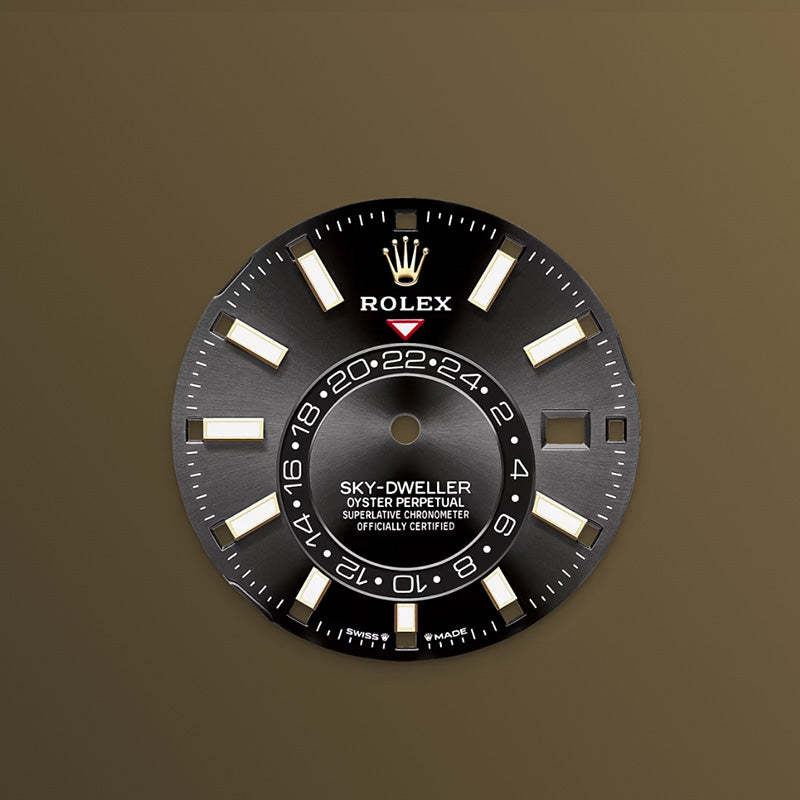 ROLEX  スカイドゥエラー、ブライトブラック、オイスター、42 MM、イエローゴールド336238-最安値に挑戦中!!!