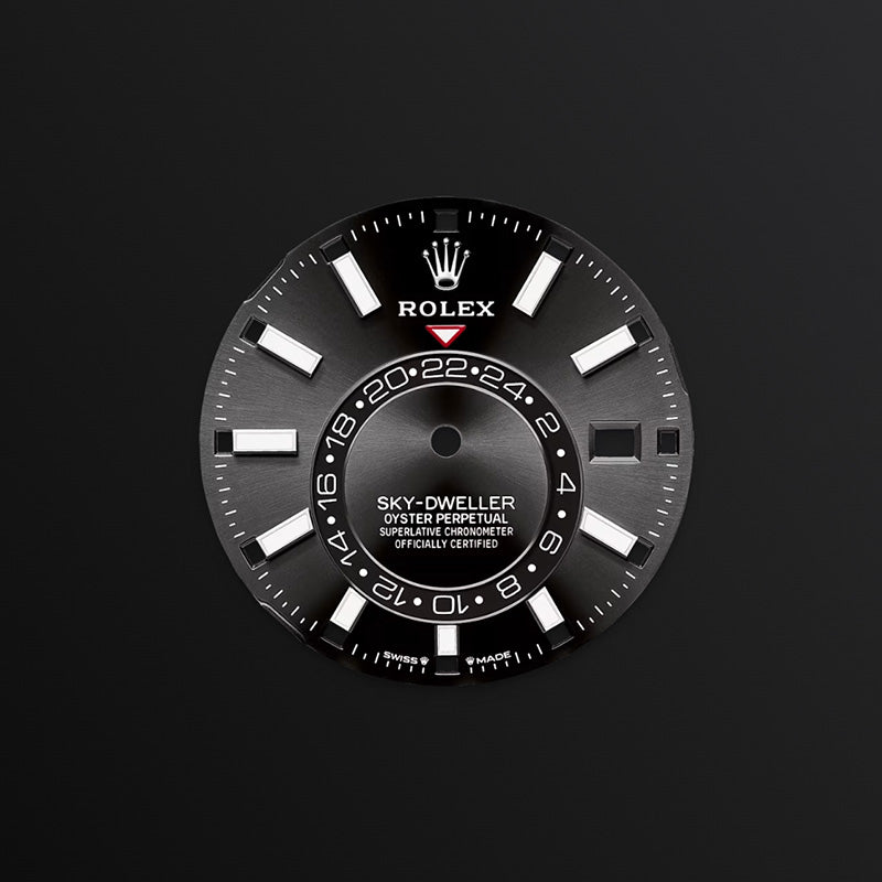 ROLEX スカイドゥエラー、ブライトブラック、オイスター、42 MM、オイスタースチール＆ホワイトゴールド336934-最安値に挑戦中!!!