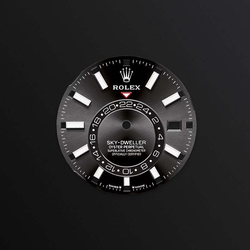 ROLEX スカイドゥエラー、ブライトブラック、オイスター、42 MM、オイスタースチール＆ホワイトゴールド336934-最安値に挑戦中!!!