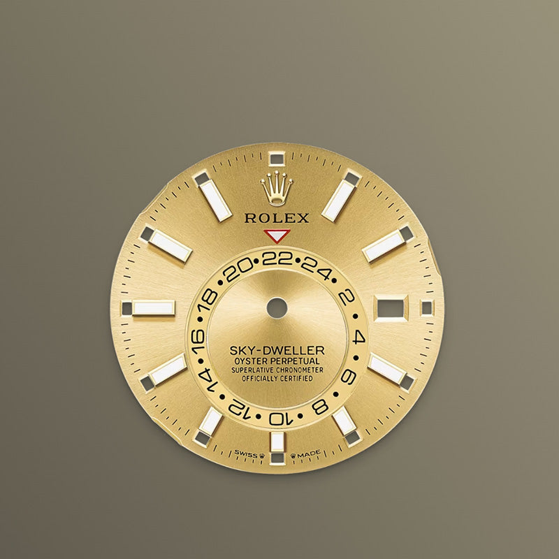 ROLEX  スカイドゥエラー、シャンパンカラー、オイスター、42 MM、イエローゴールド336238-最安値に挑戦中!!!