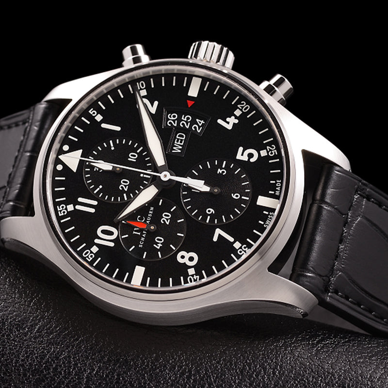 IWC パイロットウォッチ IW377701 パイロットウォッチクロノ ブラック ブレス-最安値に挑戦中!!!