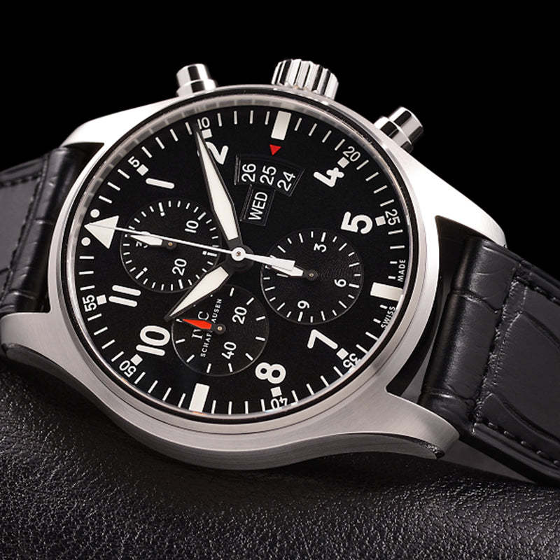 IWC パイロットウォッチ IW377701 パイロットウォッチクロノ ブラック ブレス-最安値に挑戦中!!!