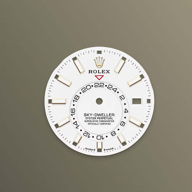 ROLEX スカイドゥエラー、ホワイト、オイスター、42 MM、イエローゴールド336238-最安値に挑戦中!!!