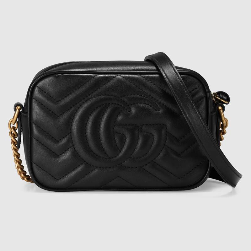  GUCCI〔GGマーモント〕キルティング スモール ショルダーバッグ&キーチェーン付き ウォレット 2点セット お得-最安値に挑戦中!!!