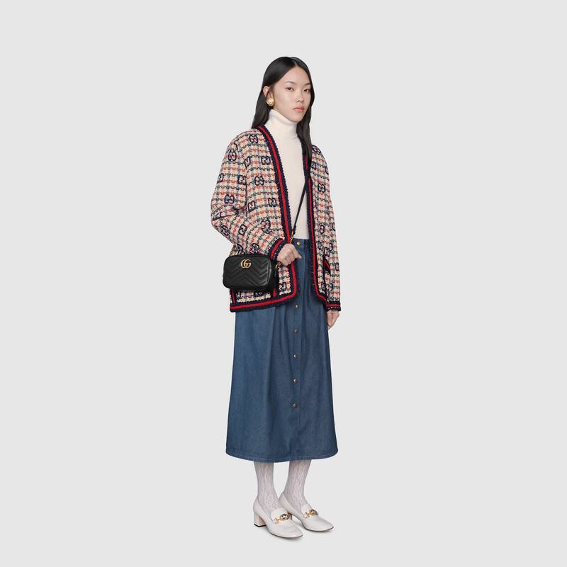  GUCCI〔GGマーモント〕キルティング スモール ショルダーバッグ&キーチェーン付き ウォレット 2点セット お得-最安値に挑戦中!!!