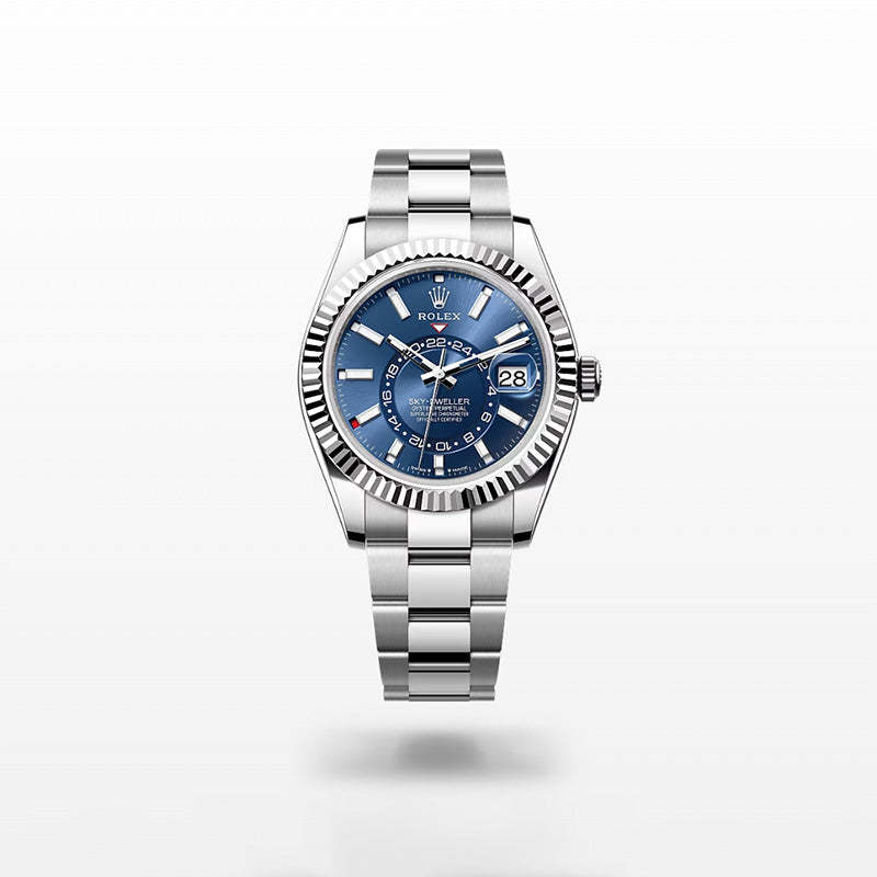 ROLEX スカイドゥエラー、ブライトブルー、オイスター、42 MM、オイスタースチール＆ホワイトゴールド336934-最安値に挑戦中!!!