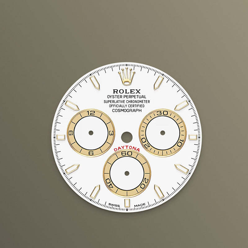 ROLEX  コスモグラフ デイトナ、ホワイト、ゴールデン カウンターリング、オイスター、40 MM、イエローゴールド126508-最安値に挑戦中!!!