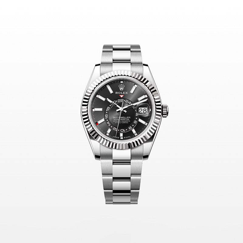 ROLEX スカイドゥエラー、ブライトブラック、オイスター、42 MM、オイスタースチール＆ホワイトゴールド336934-最安値に挑戦中!!!