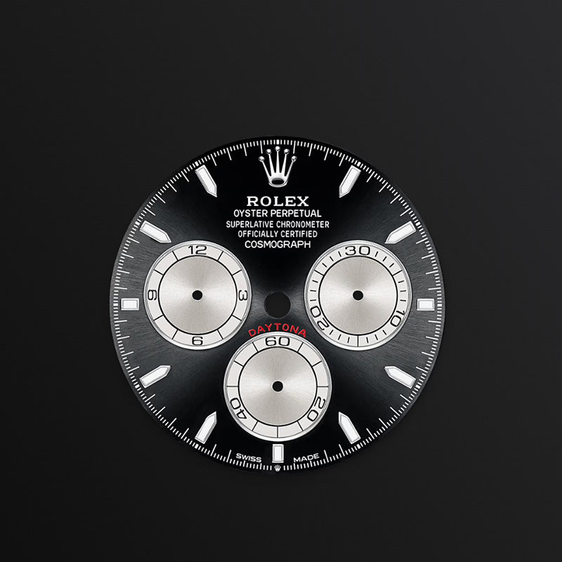 ROLEX  コスモグラフ デイトナ、ブライトブラック＆スチール、オイスター、40 MM、ホワイトゴールド126509-最安値に挑戦中!!!