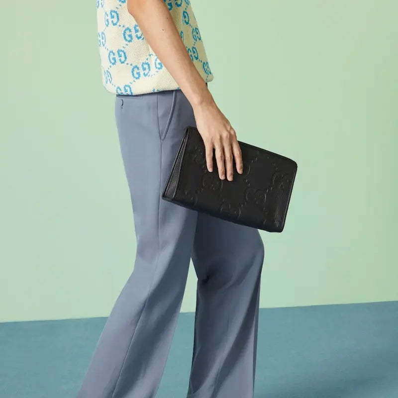 GUCCI〔春夏の新作〕 スーパーダブルGクラッチRef:‎739490 AABY0 1000-最安値に挑戦中!!!