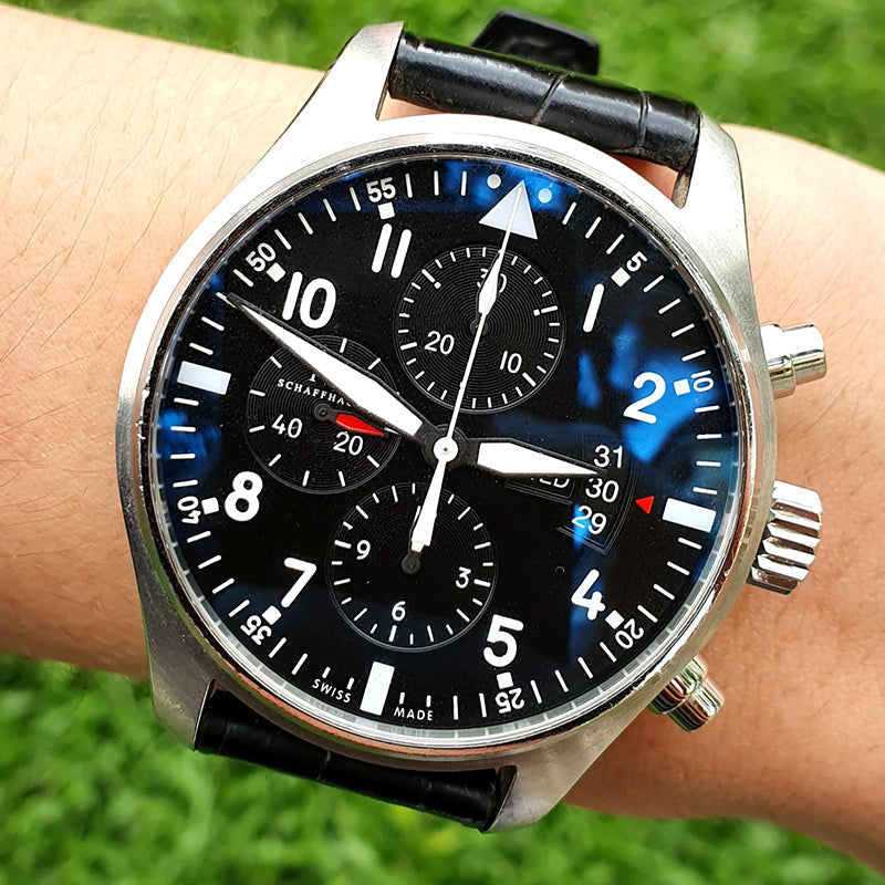 IWC パイロットウォッチ IW377701 パイロットウォッチクロノ ブラック ブレス-最安値に挑戦中!!!