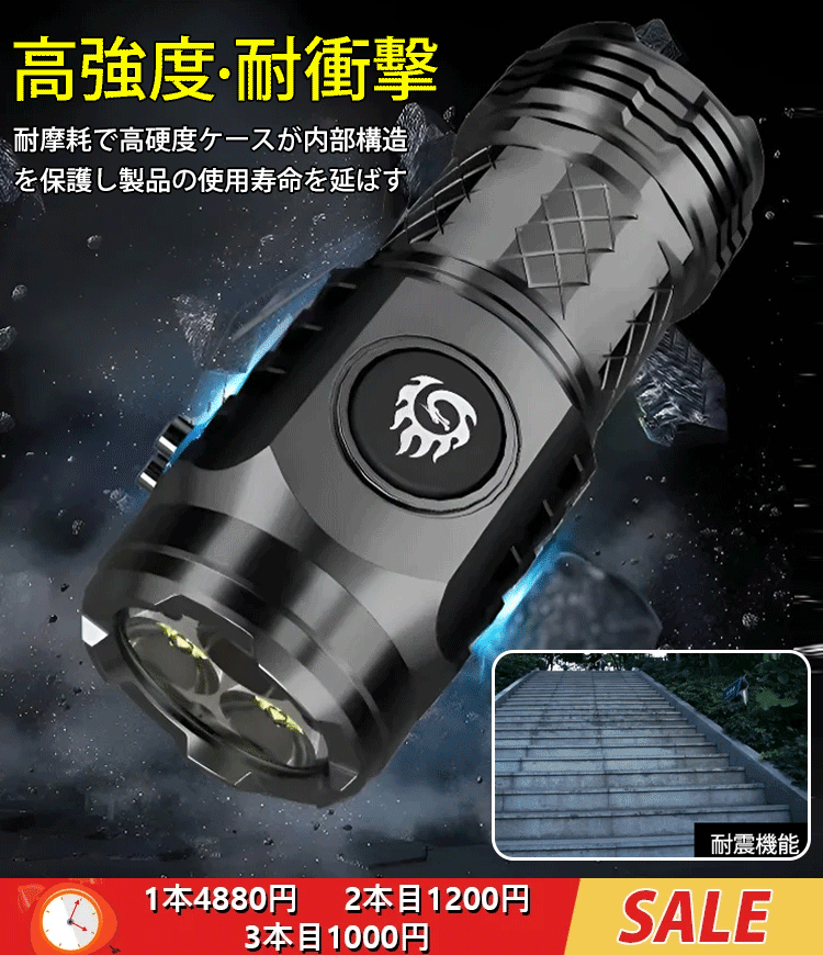 ミニサイズ高強度懐中電灯