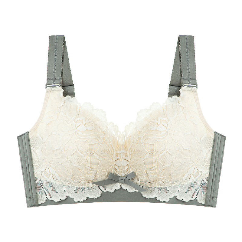 Green Color Minimizer Bra The Most Beautiful Lace Bra For Refreshing & Slimming, Wireless Design Also Offers Excellent Support VEIMIA