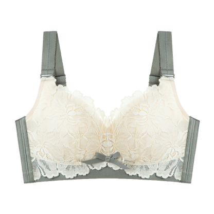 Green Color Minimizer Bra The Most Beautiful Lace Bra For Refreshing & Slimming, Wireless Design Also Offers Excellent Support VEIMIA