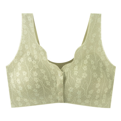 Green Front Opening Anti-sagging Seamless Bra For Woman VEIMIA