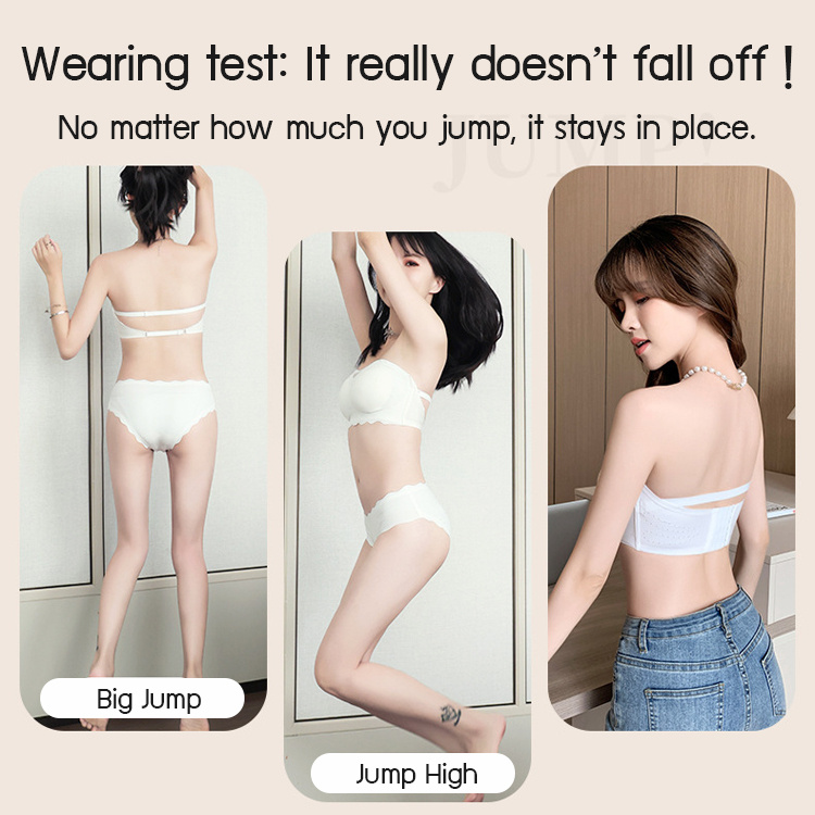 VEIMIA Strapless Slip-Proof Invisible Bra