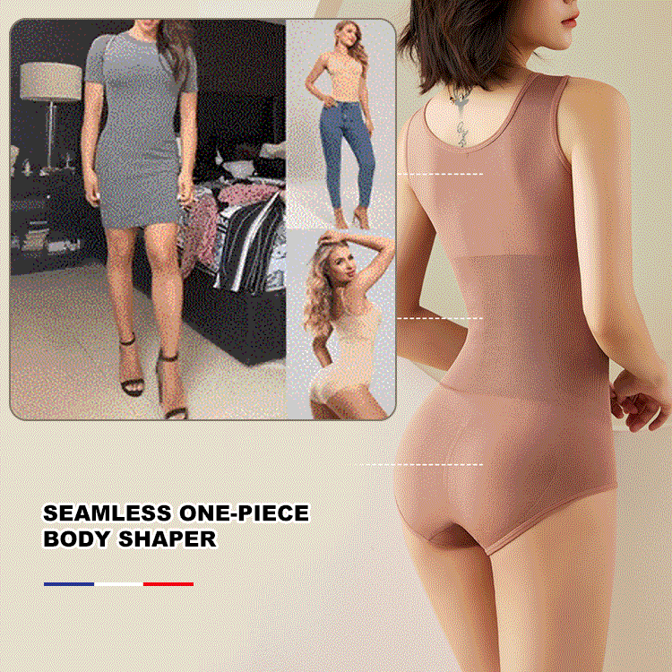 Seamless one-piece body shaper
