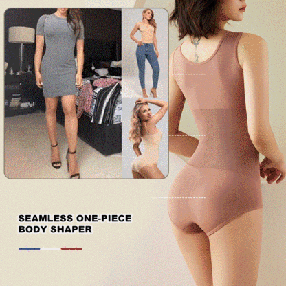 Seamless one-piece body shaper