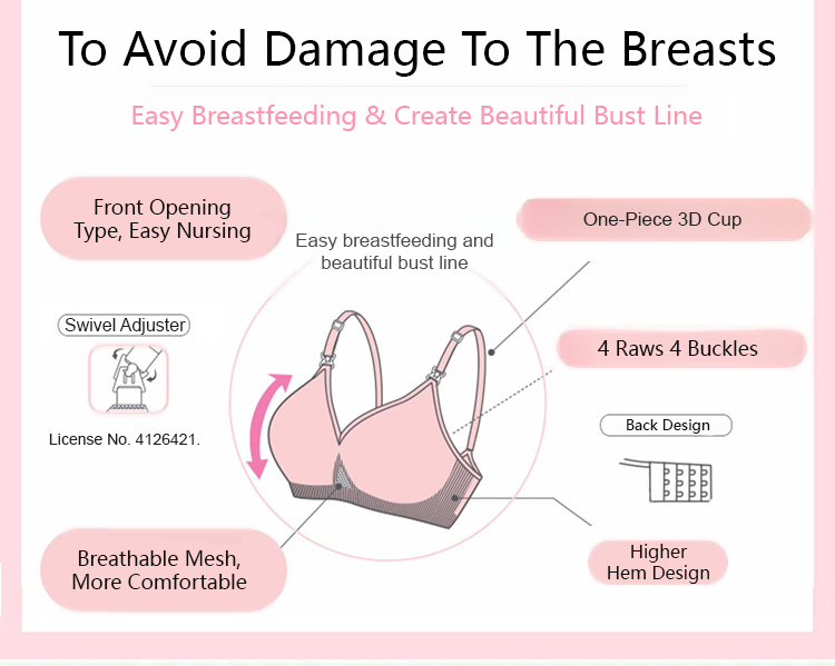 Cotton Breastfeeding Bra Front Opening VEIMIA