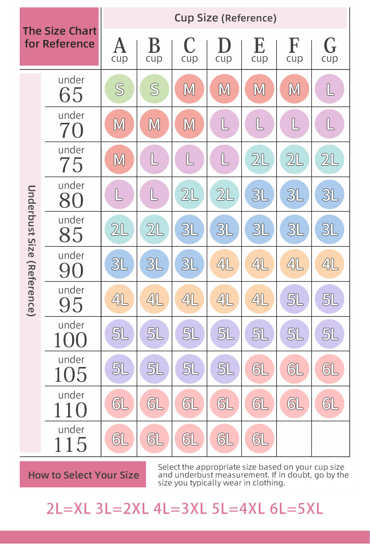 Cotton Wireless Nursing Bra Size Chart VEIMIA