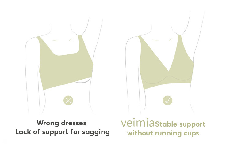 One piece Seamless Stable Bras Wireless Bralette VEIMIA