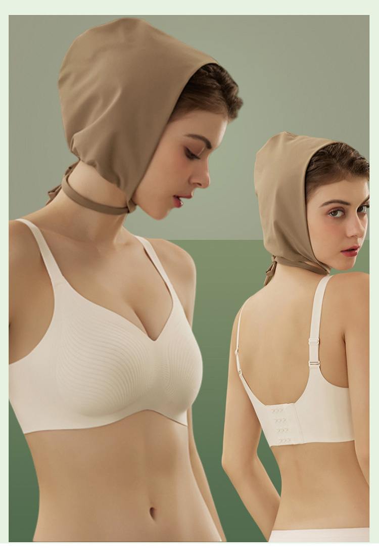 One piece White Seamless Stable Bras Non-wired Bralette VEIMIA