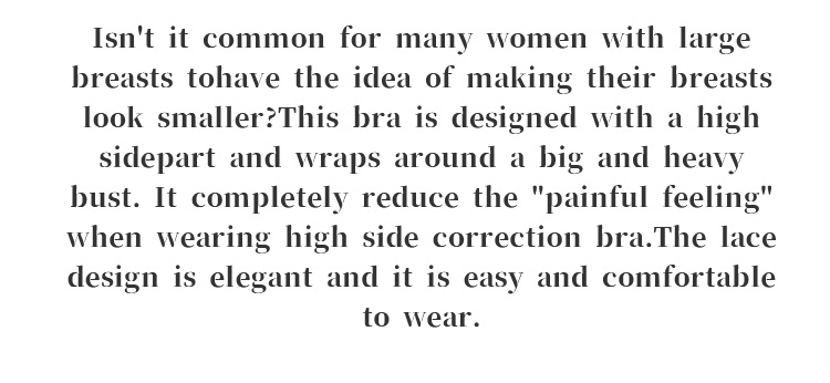 Ultra Thin Wireless Minimizer Lace Bras Shapes The Bust VEIMIA