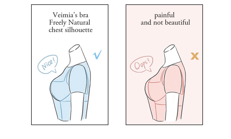 Ultra Thin Wireless Minimizer Bras Shapes The Bust VEIMIA
