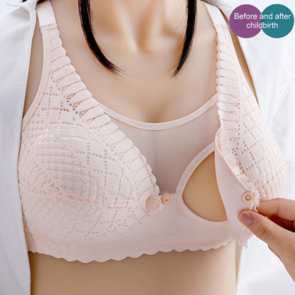 Cotton Wireless Breastfeeding Bras Front Opening VEIMIA