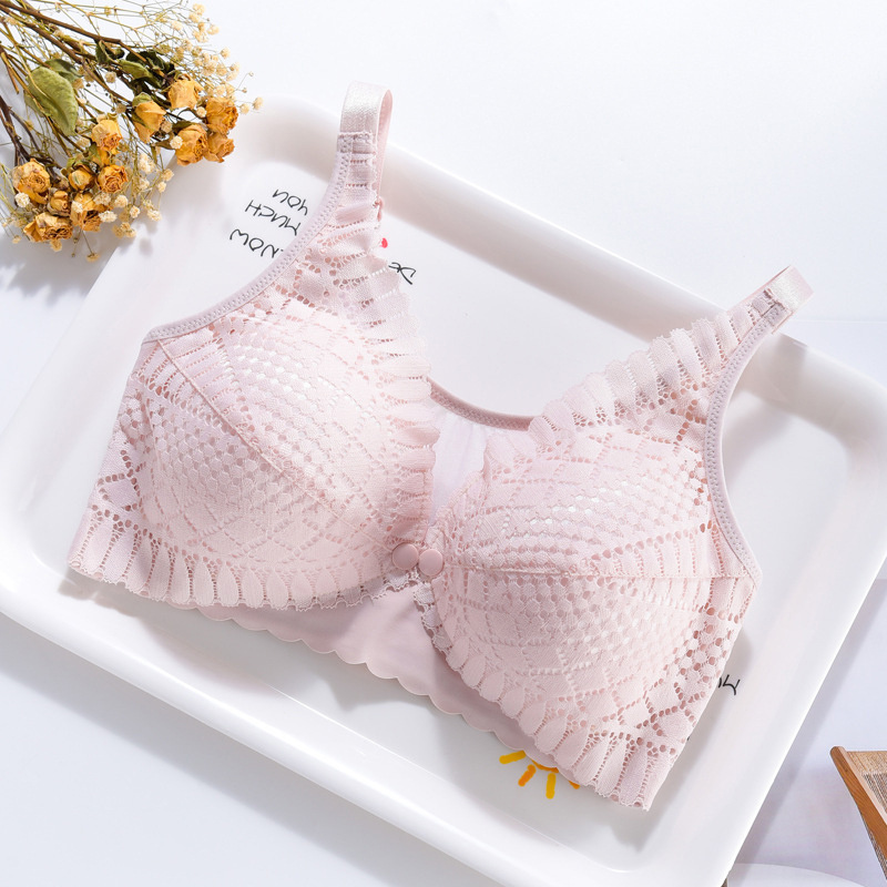 Cotton Wireless Breastfeeding Bra Pink Color VEIMIA