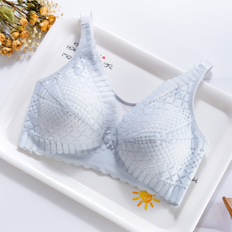 Cotton Wireless Breastfeeding Bra Blue Color VEIMIA