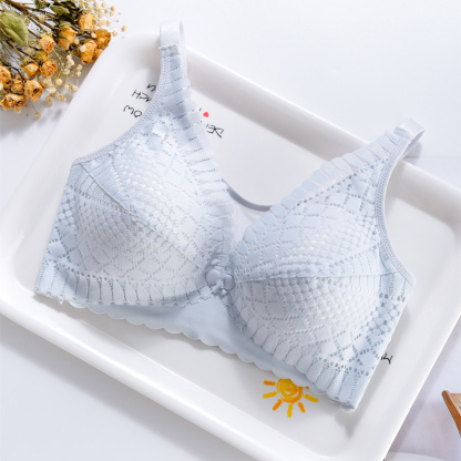 Cotton Wireless Breastfeeding Bra Blue Color VEIMIA