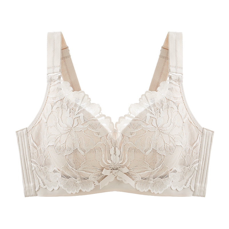 White Color Minimizer Bra The Most Beautiful Lace Bra For Refreshing & Slimming, Wireless Design Also Offers Excellent Support VEIMIA