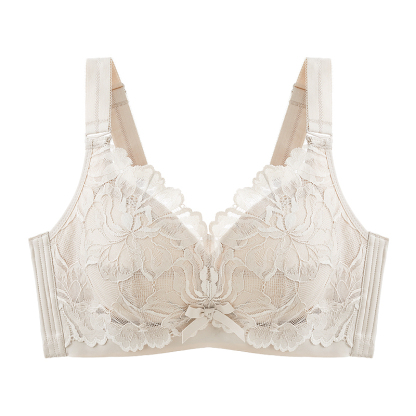 White Color Minimizer Bra The Most Beautiful Lace Bra For Refreshing & Slimming, Wireless Design Also Offers Excellent Support VEIMIA