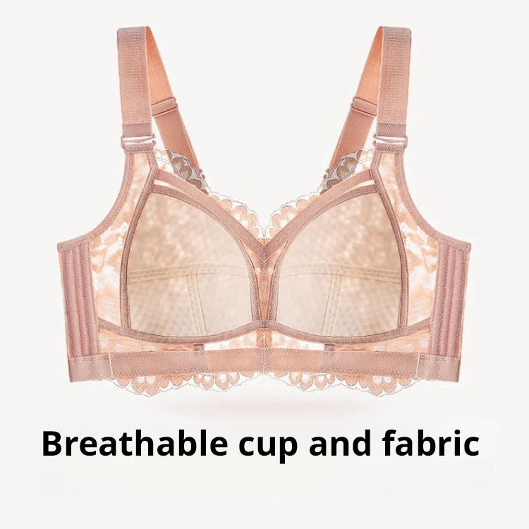 Full Cup Lace Minimizing Bra With Adjustable Strap VEIMIA
