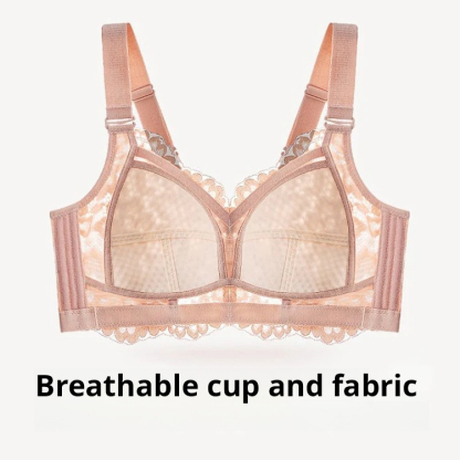 Full Cup Lace Minimizing Bra With Adjustable Strap VEIMIA