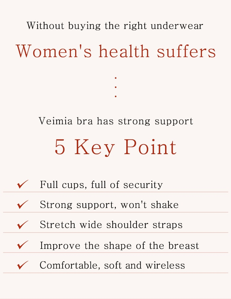 High Support Seamless Anti-sagging Bras Back Slimming VEIMIA