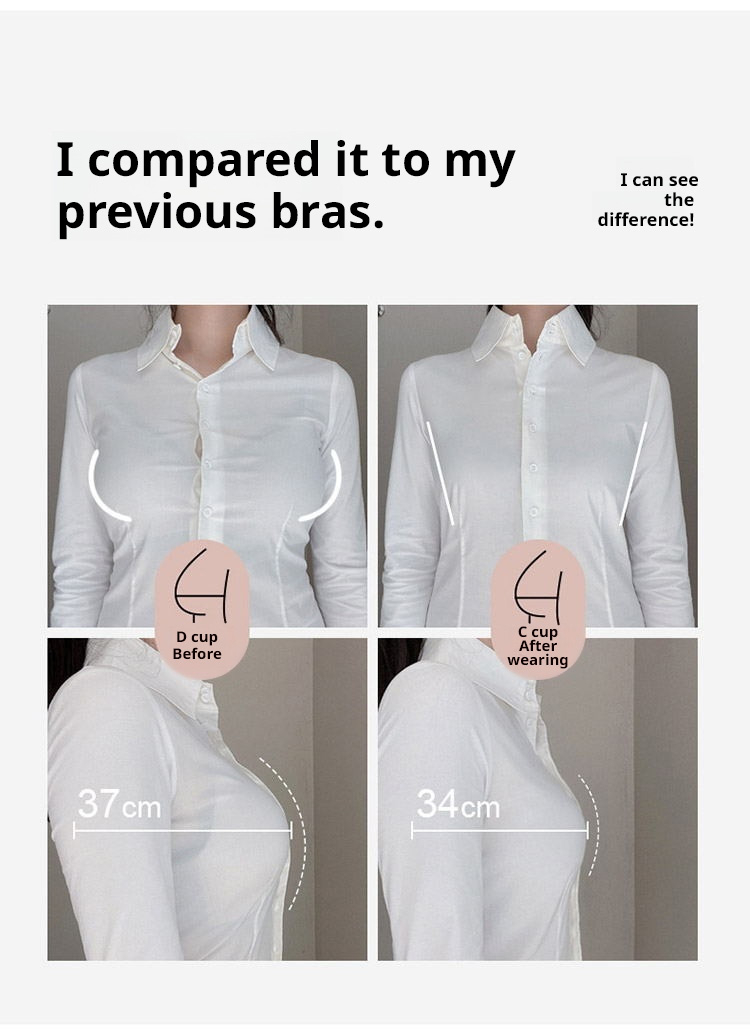Breathable Full Cup Minimizing Bra With Adjustable Strap VEIMIA