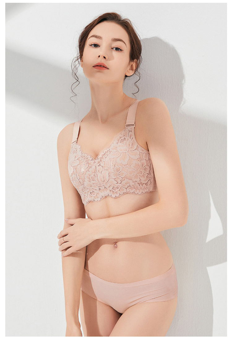 Lace Minimizing Bra With Adjustable Straps VEIMIA