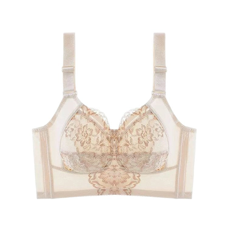 Lace Minimizer Bra High Armpit Design Visually Slimming VEIMIA