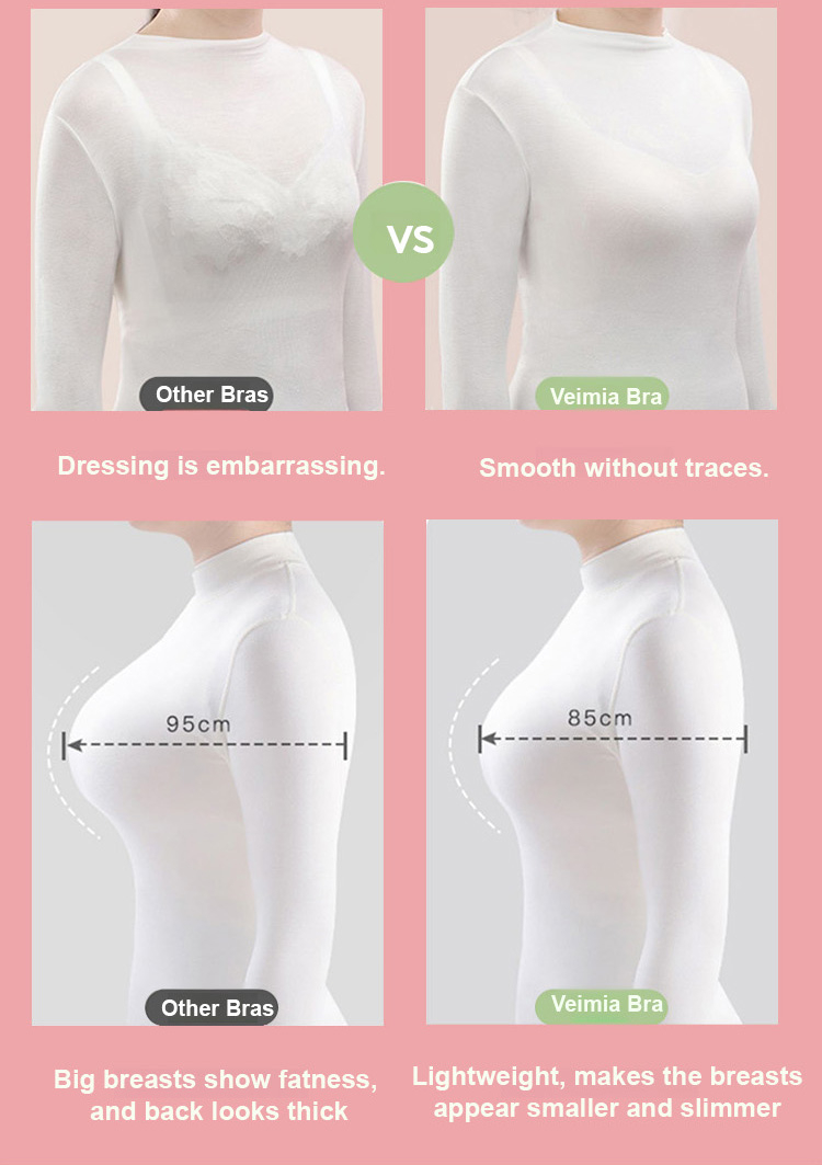Comfortable Women's Push Up Bra For Side Support VEIMIA