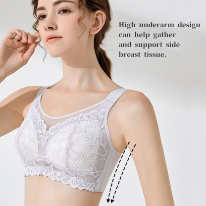 Ultra Thin Wireless Minimizer Lace Bra Shapes The Bust VEIMIA