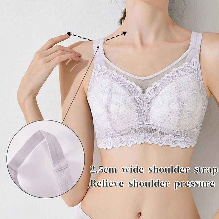 Ultra Thin Wireless Minimizer Lace Bras Shapes The Bust VEIMIA