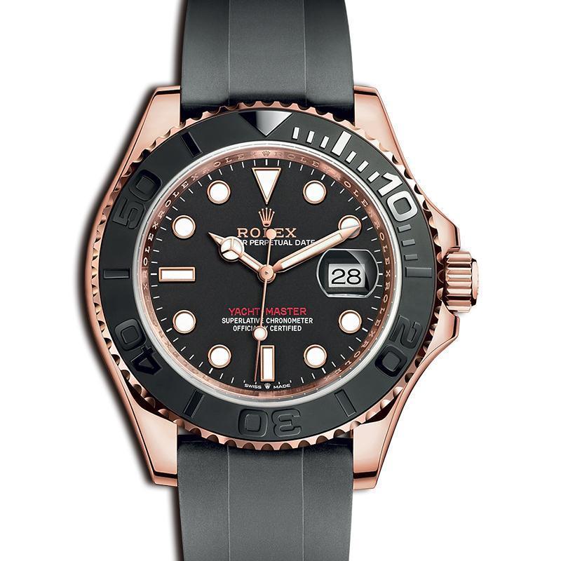 ROLEX ヨットマスター 自動巻き ブラック 文字盤 ローズゴールド m126655-0002 メンズ