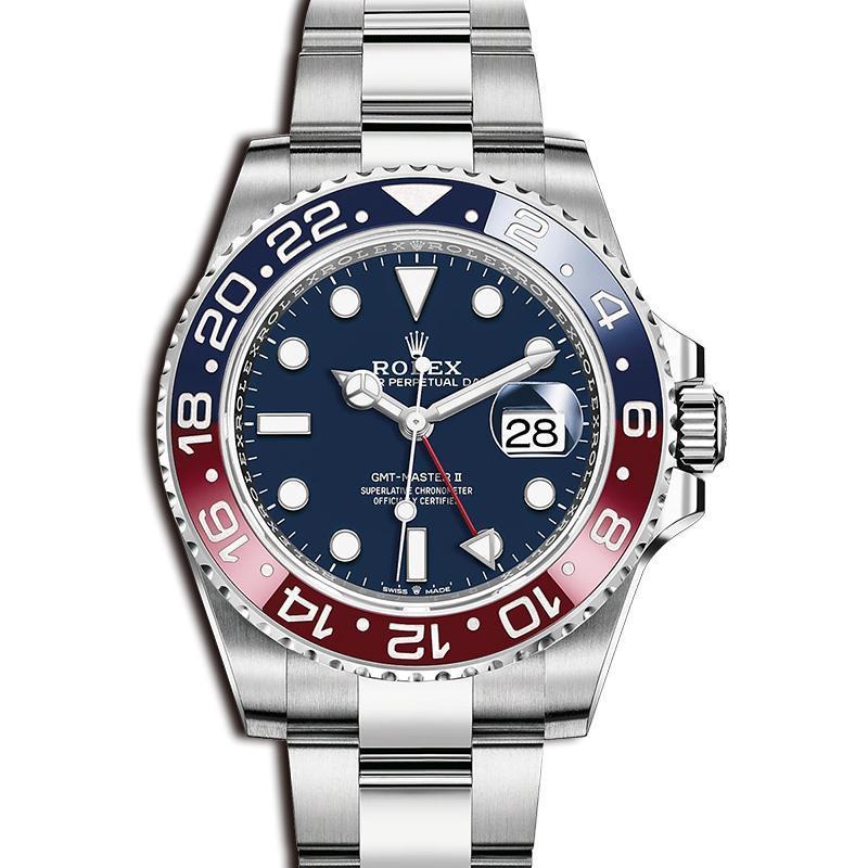 ROLEX GMTマスターⅡ 自動巻き ブルー 文字盤 ホワイトゴールド m126719blro-0003 メンズ